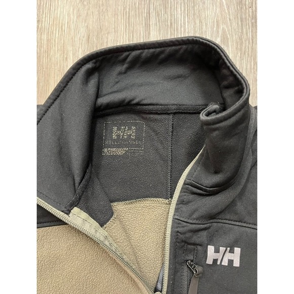 Helly Hanson Men's Pro Fleece Jacket Black Olive Hiking Outdoor Size M - Picture 2 of 5